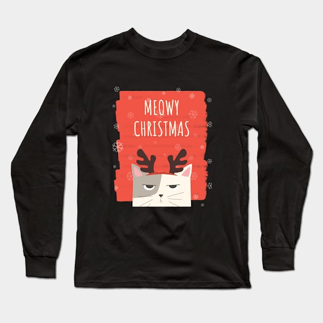 meowy christmas 2020 2021 Long Sleeve T-Shirt by Shirtz Tonight